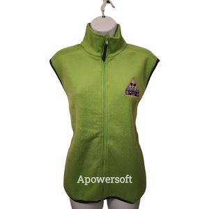 Mickey & Co. Lime Green Fleece Zip Up Sleeveless Vest